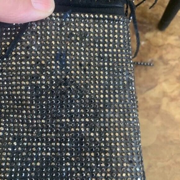 *ANDIAMO AFRINGE SPARKLE FRINGED STILETTO BOOTIE SIZE 6.5 * - Picture 10 of 13